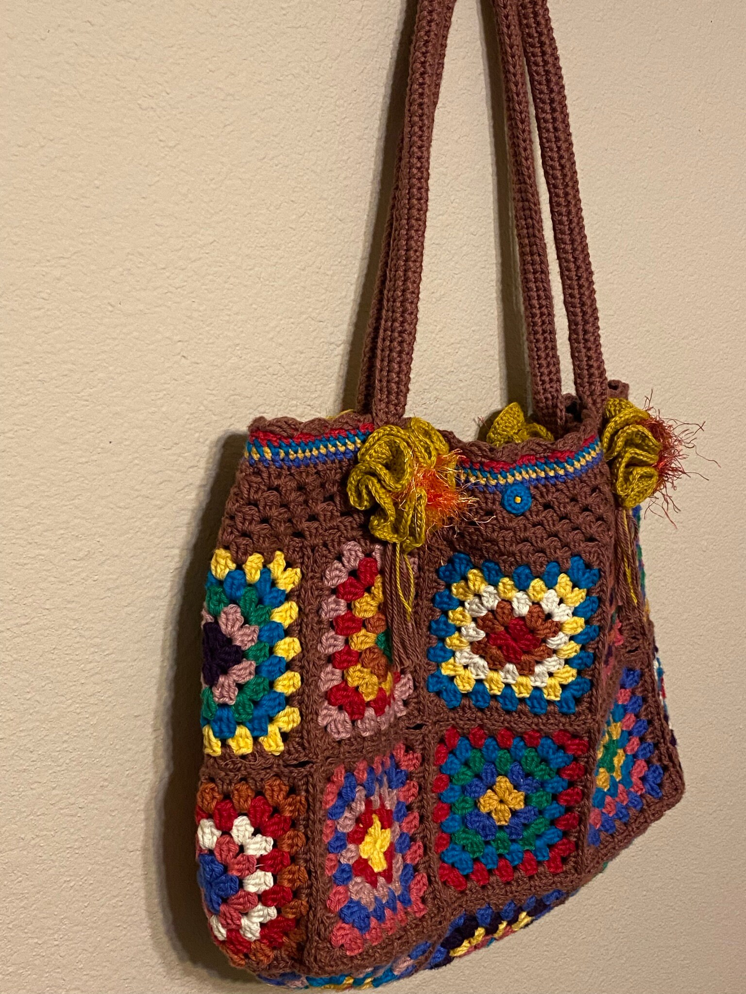 Granny Square Crochet Bag Granny Square Crochet Purse - Etsy