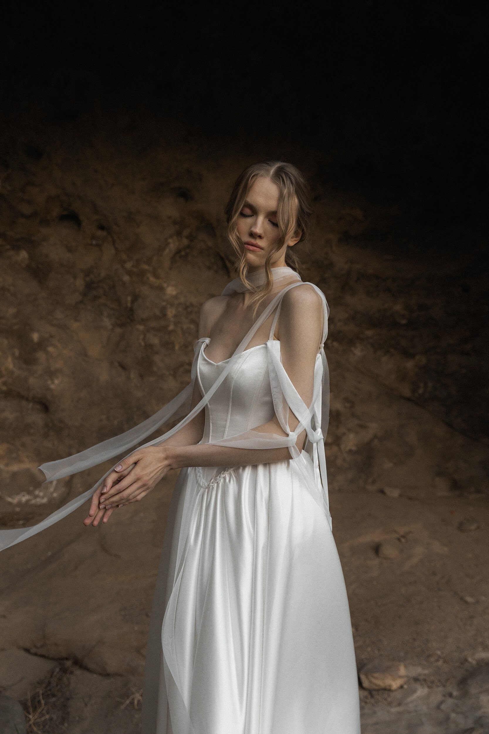 Satin White Wedding Dress, Corset Wedding Dress, A-line off Satin White Wedding Dress, Corset Wedding Dress, A-line off
