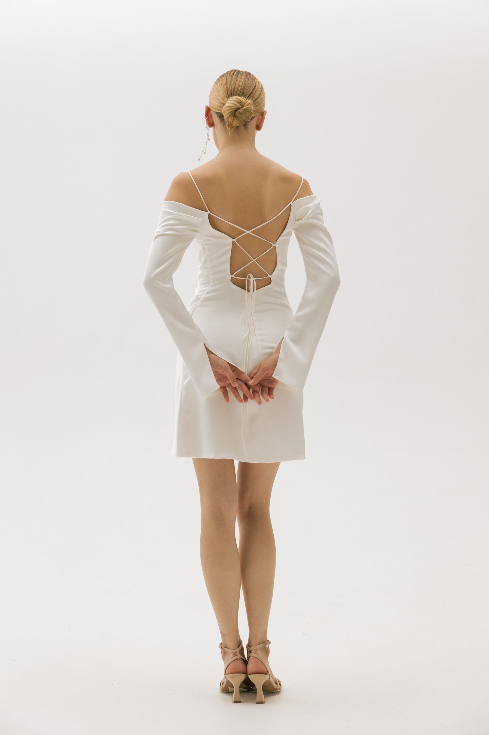 Mini Wedding Dress, Short Reception Dress, White Wedding Mini Dress ...