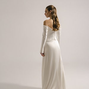 Vintage wedding dress, bridal set, vintage bridal set with sleeve, low waist corset, bridal skirt Cassandra image 7