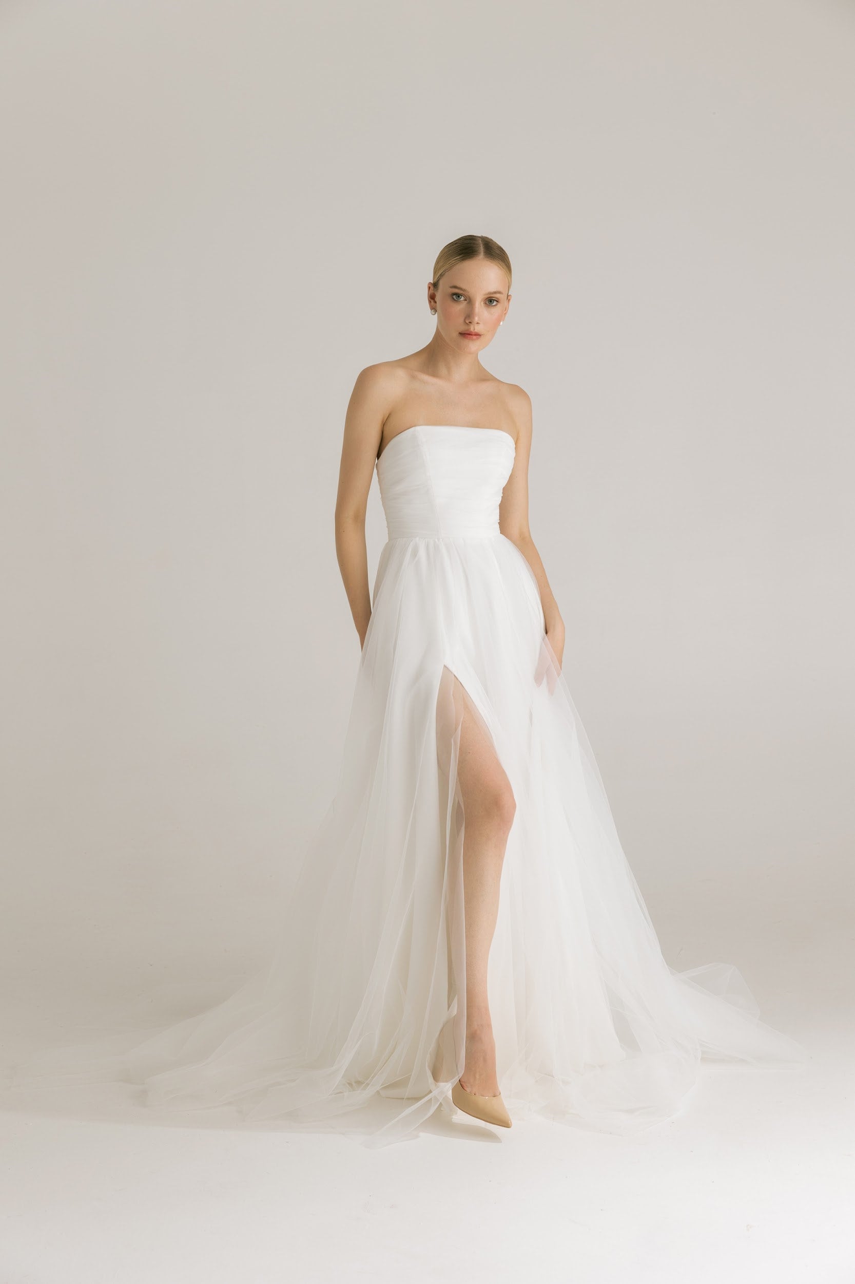 Simple Tulle Wedding Dress Civil Wedding Dress Tulle Wedding Dress