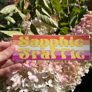 Sapphic Traffic Bumper Sticker
