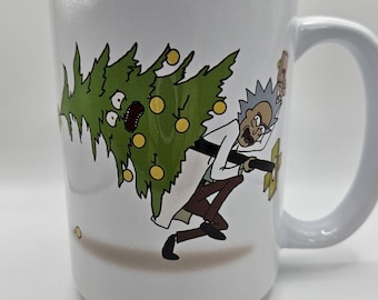 Rick and Morty Christmas Fan Art Mug