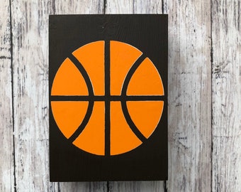 basketball sign, basketball tiered tray decor, basketball decor, sports decor, basketball theme, basketball block sign, sports sign, gift