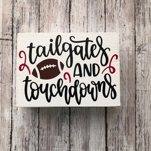football sign, football tiered tray decor, football decor, sport decor, football theme, football block sign, sports sign, dad gift, mom gift