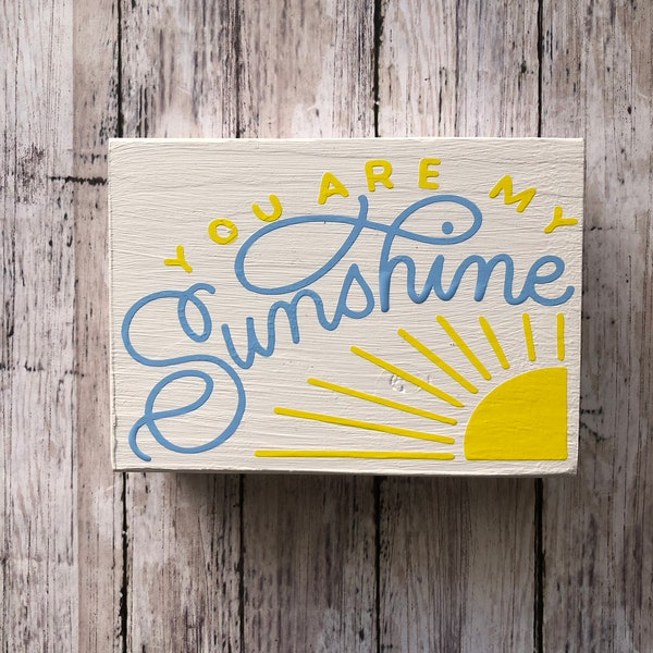 you are my sunshine, baby, shelf sitter, baby shower, nursery decor, baby gift, tiered tray, baby decor, child's room decor, child gift