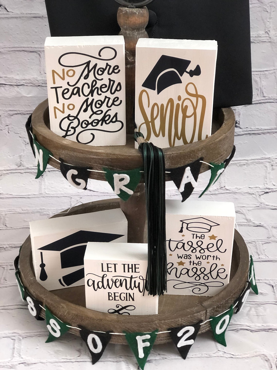 Graduation Decor Graduation Tiered Tray Decor Graduate Etsy UK