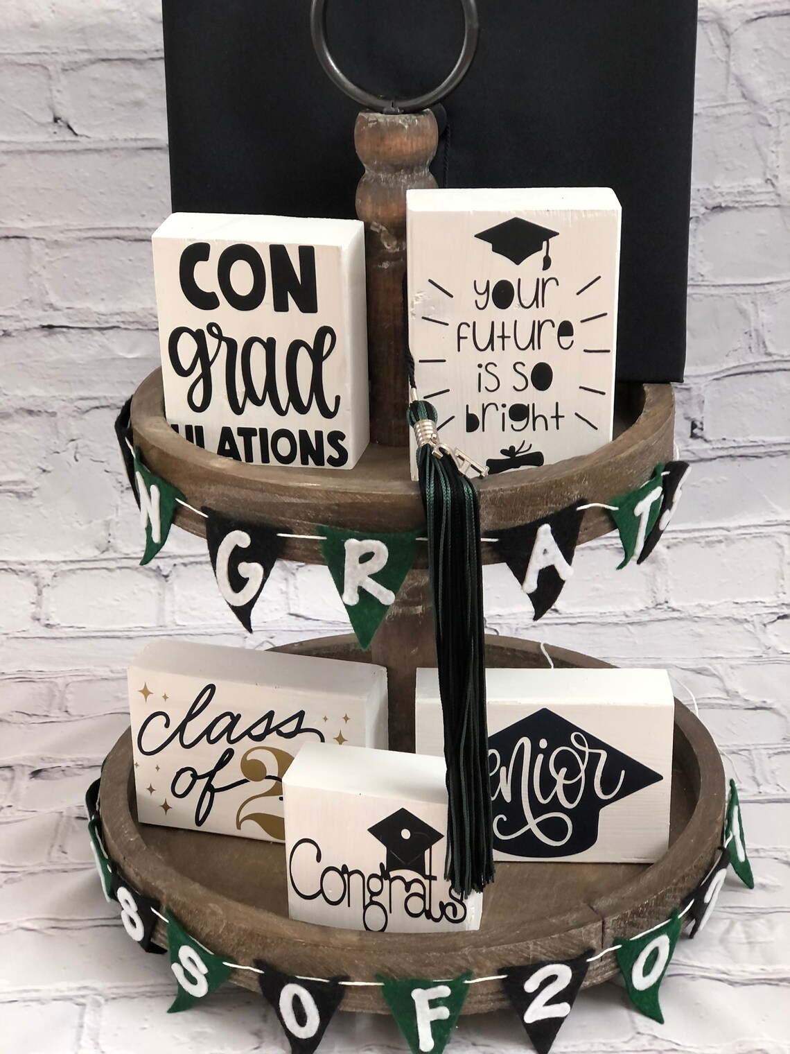 Graduation Decor Graduation Tiered Tray Decor Graduate Etsy