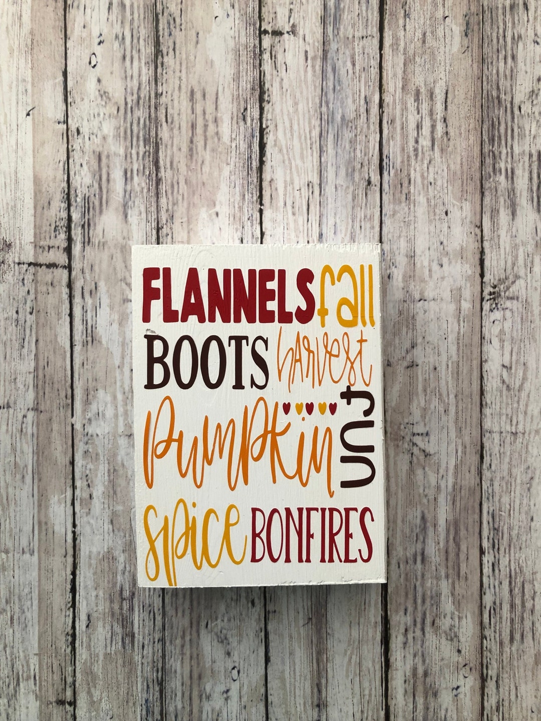 Fall Tiered Tray Sign, Reclaimed Wood Pumpkin Spice Decor - Etsy