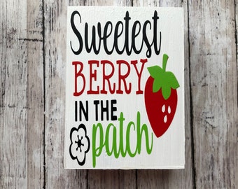 Strawberry decor, strawberry tiered tray decor, Fruit decor, Spring tiered tray, fruit tiered tray, wooden strawberry sign, kitchen decor