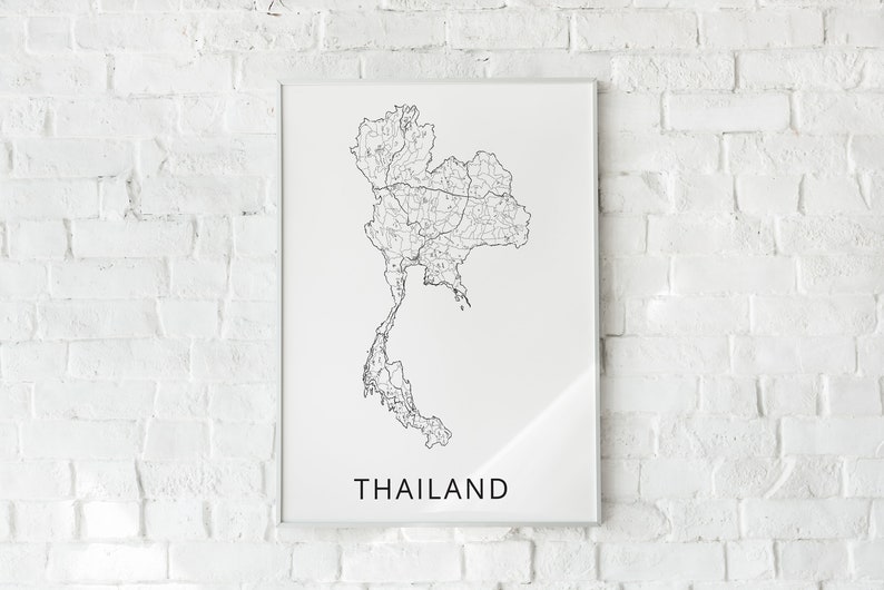 Map of Thailand Printable Etsy - Il 794xN.3084615248 Ovh0