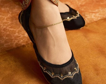 Tera Suroor Black juttis | Black khussa | Punjabi jutti | Khussa | Kids Juttis | Flats | Ballet pumps | Footwear | Pumps | Bridal shoes