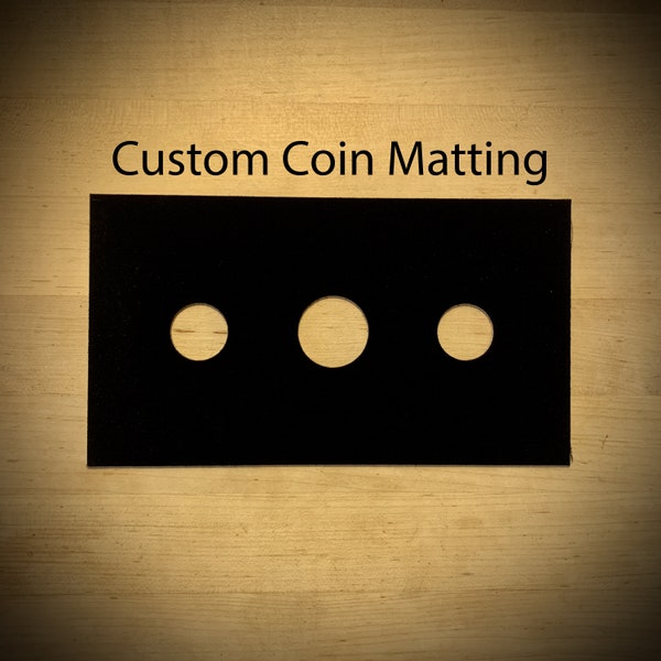 Custom Coin Display Matting | Collectible Coin Mat and Frame | Any Gold or Silver Coin | US or Foreign Minted Coin Display | Custom Coin