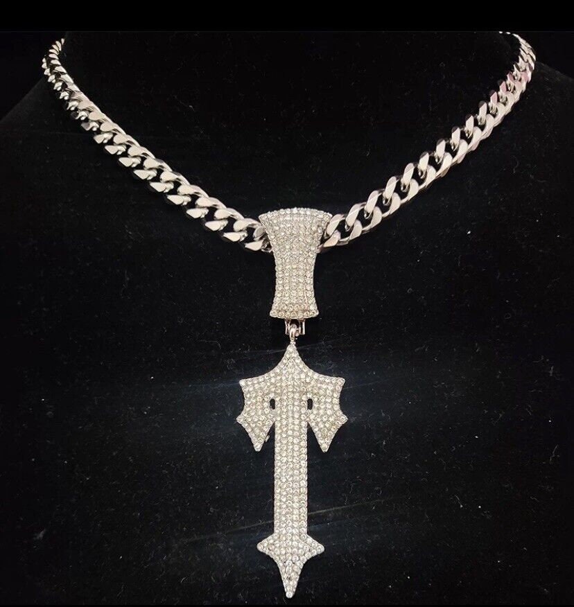 Iced Out Inspired Trapstar Central Cee Pendant Chain Necklace - Etsy ...