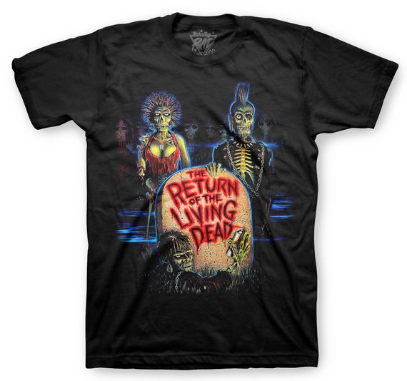 Return Of The Living Dead Zombies Custom T-Shirt – Gildan Black Tee, Horror Movie Gift (Unisex, Free Shipping)