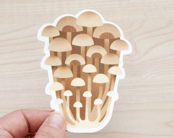 Enoki Mushroom Sticker, Laptop water bottle sticker