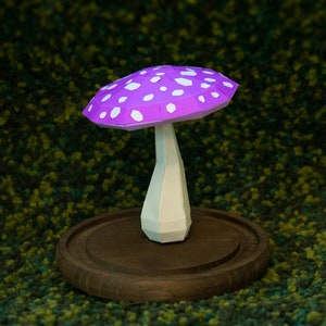 Papercraft 3D Spooky Mushroom | DIY Cardstock Mushroom | Paper Mushroom | 3D sculpture | DIY TEMPLATE