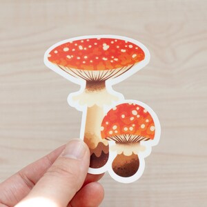 Adesivo de cogumelo Red Fly Agaric, adesivo de cogumelo Toadstool