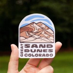 Adhesivo de vinilo resistente a la intemperie Great Sand Dunes, Parque Nacional de Colorado