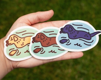 Chocolate lab Black lab Yellow lab sticker