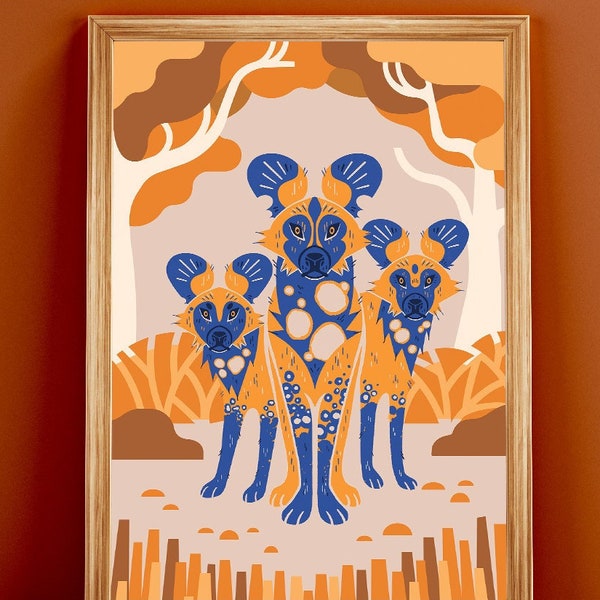 Colorful Animal Art Etsy