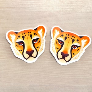 Vinylsticker cheetah, sticker cheetah kunst, sticker safari kunst
