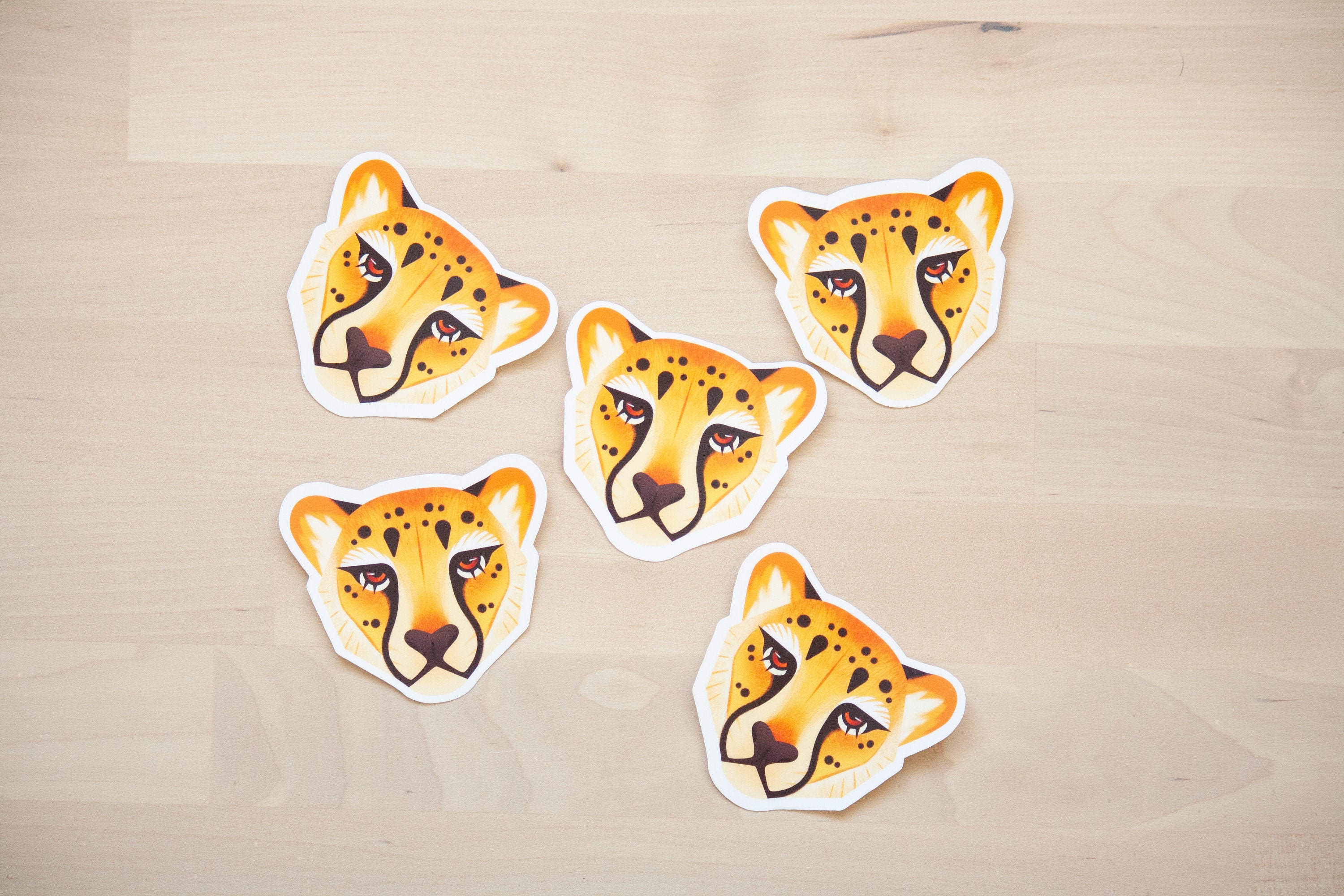 Cheetah Vinyl Sticker, Cheetah Art Sticker, Safari Art Sticker - Etsy