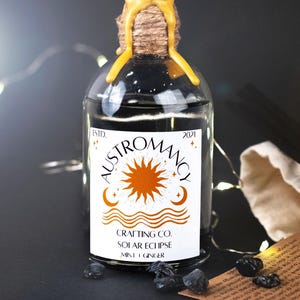 Solar Eclipse | Mint, Ginger + Tobacco Scented and Black Tourmaline Vegan Diffuser | Home Crafted Decor