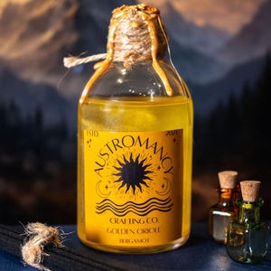 Diffusore a bastoncini profumato al bergamotto / ispirato a The Witcher / Rigogolo dorato / Decorazioni artigianali per la casa