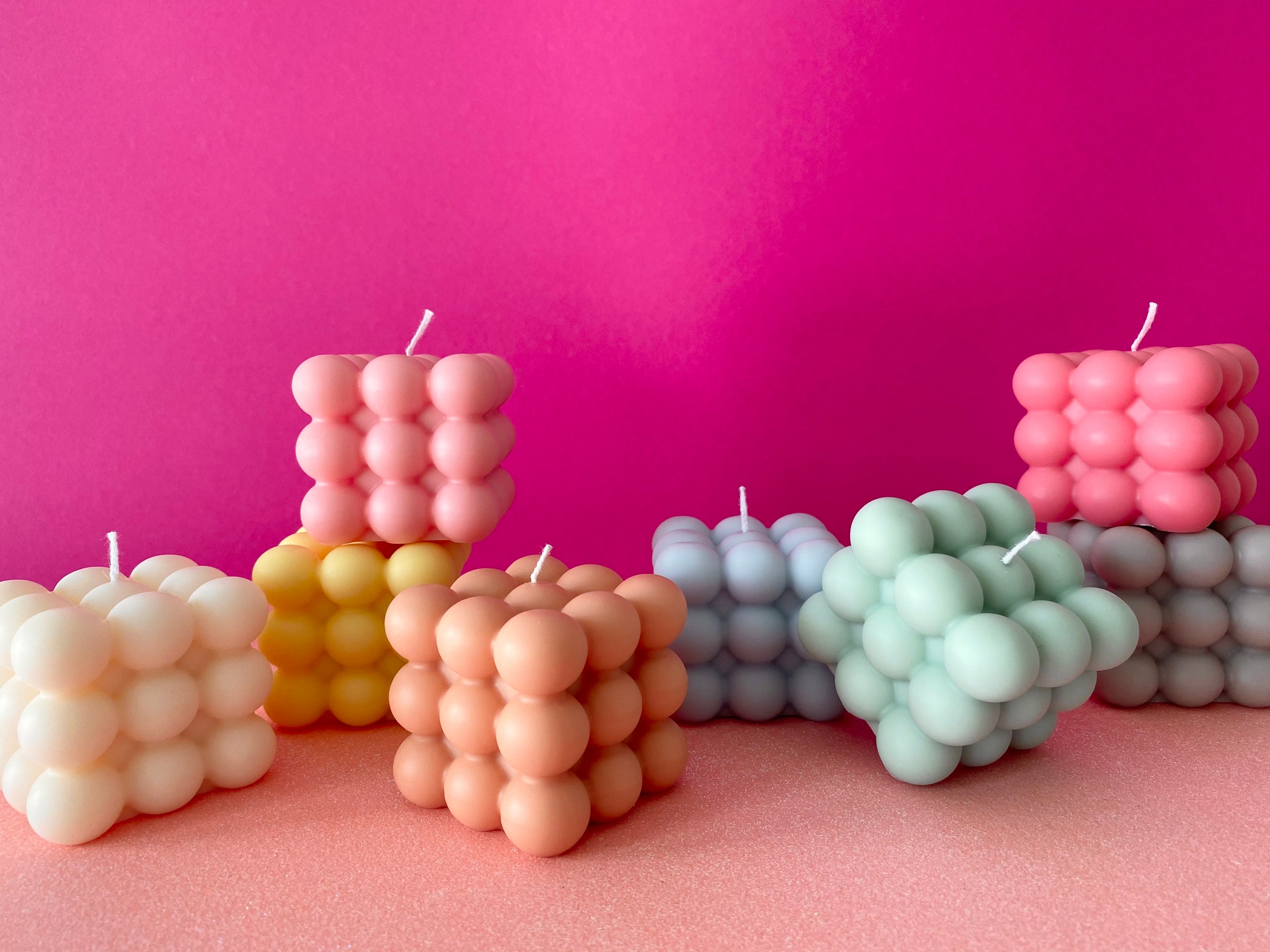 Bubble Candle VEGAN Bubble Candle Cube Candle Handmade Etsy Ireland