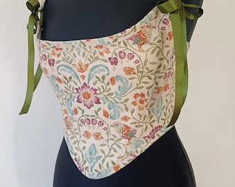 Custom Renaissance Corset Stays 18th Century Rustic Tudor Botanical Bodice