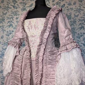 Custom Silk Robe A La Francaise 18th Century Dress