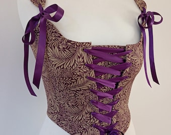 Botanicals Stays Corset 18th Century Renaissance Costume Bodice