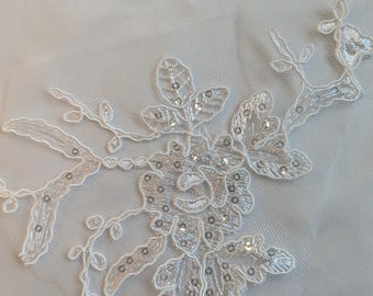 Fabric Samples For Maria - Ivory Satin and Lace