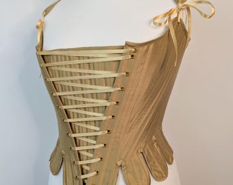 Custom Silk Stays Corset 18th Century Rococo Marie Antoinette Historical Costume