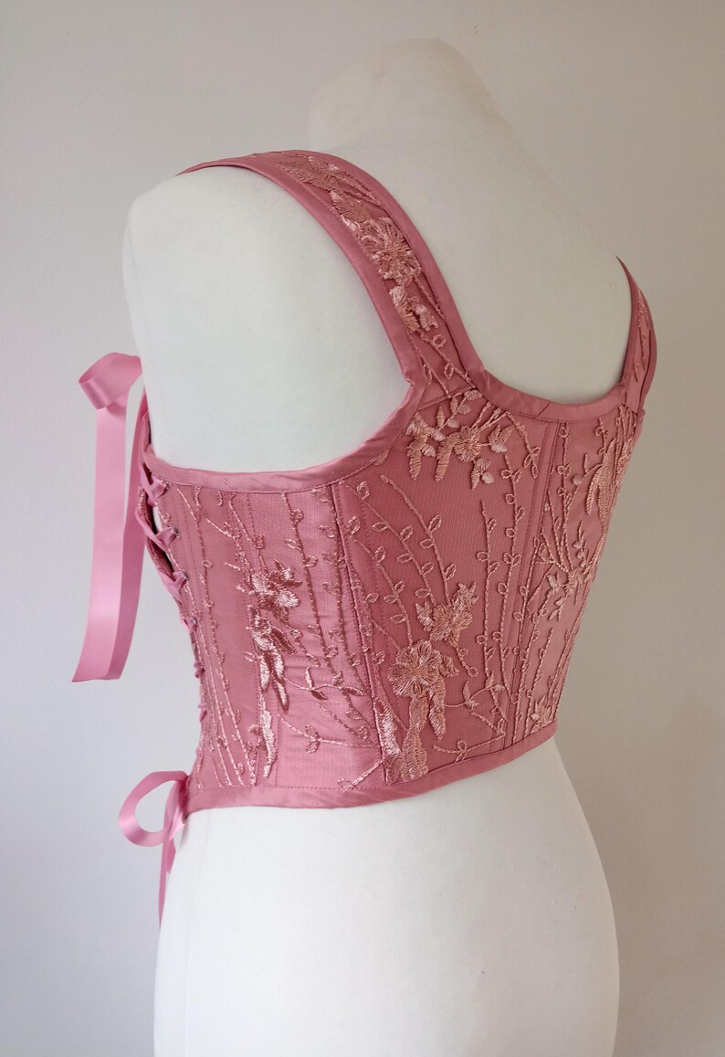 Small Mauve Pink Renaissance Corset Stays 18th Century Vintage Rose ...