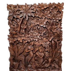 Balinese wood carving unique decorative art