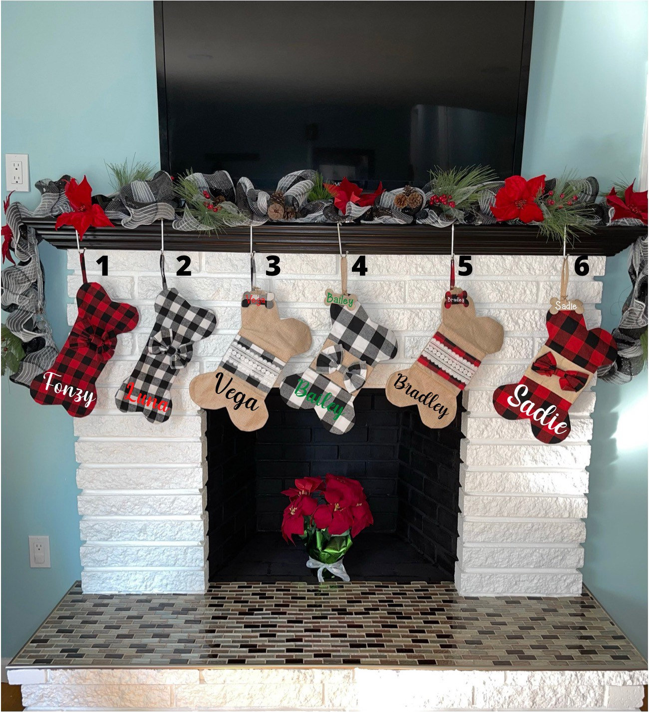 Personalized Dog Stockings Etsy
