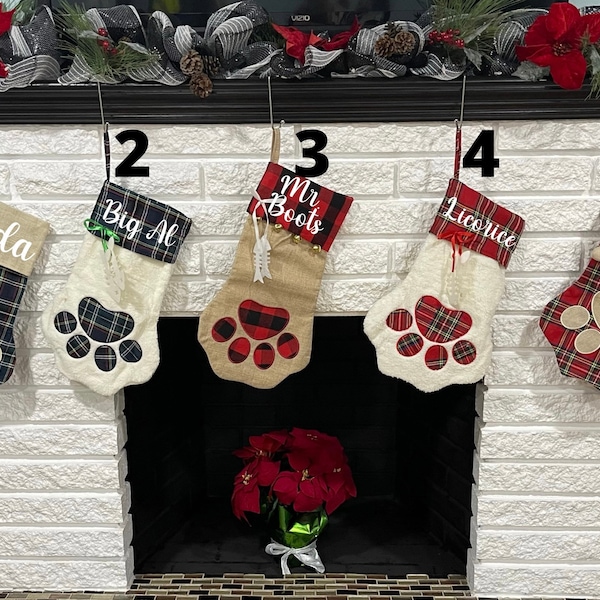 Personalized Paw Print Stocking
