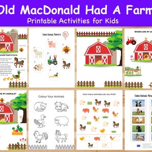 Old MacDonald Had A Farm Activities, Farm Animals Games, Story Time, Nursery Rhyme for Kids, Toddlers, Preschoolers, homeschools