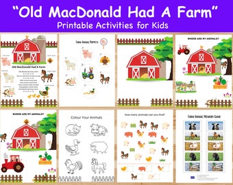 Old MacDonald Had A Farm Activities, Farm Animals Games, Story Time, Nursery Rhyme for Kids, Toddlers, Preschoolers, homeschools