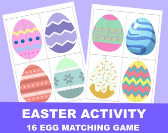Easter Egg Matching Game: Printable Kids Activity (PDF)