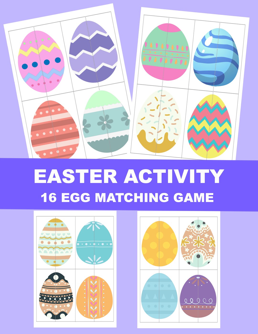 Easter Egg Matching Game: Printable Kids Activity (PDF) - Etsy
