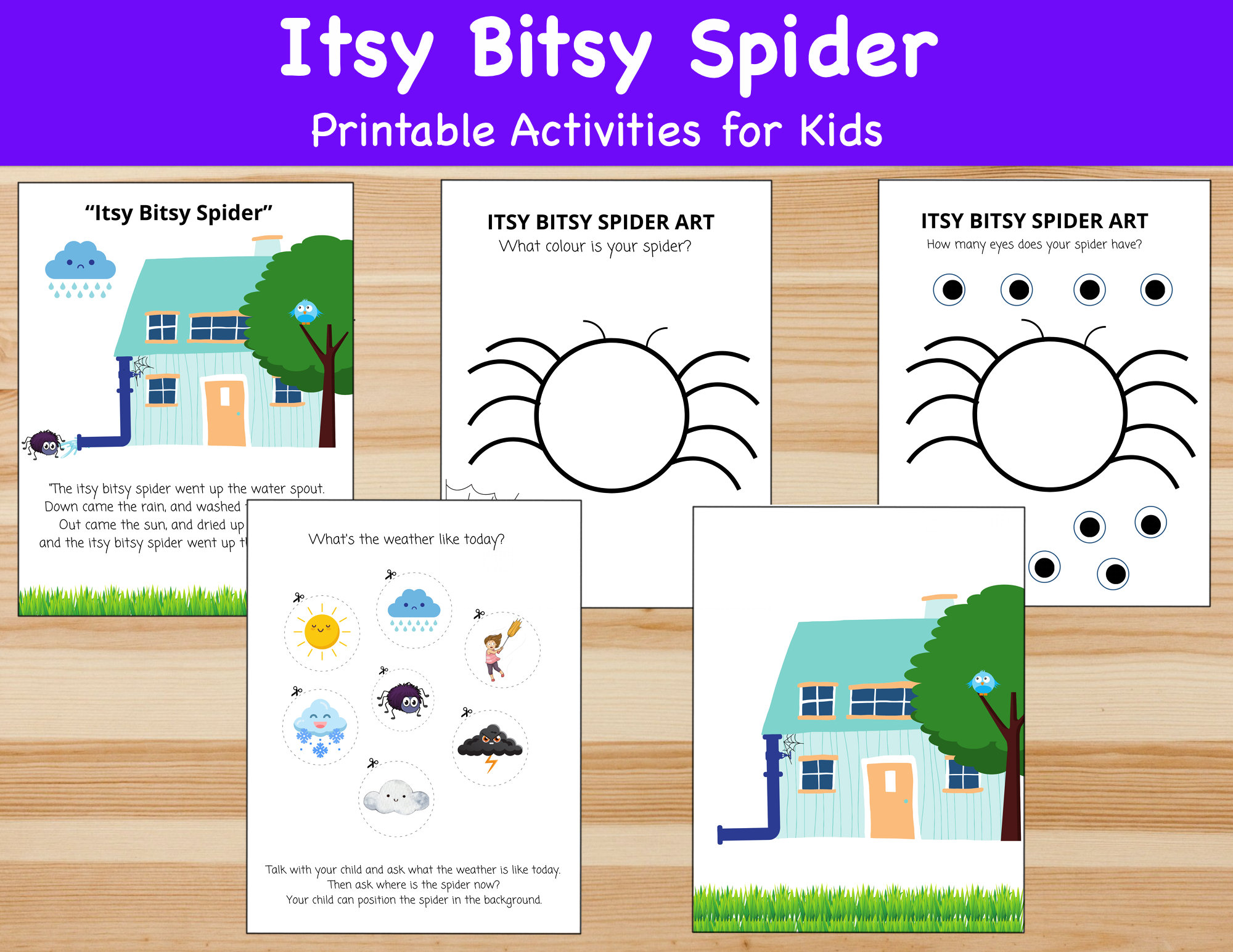 Custom Name The Itsy Bitsy Spider Crawled Up The Spider Web Kids Song  Jingle Wall Decals/Personalized Kids Name Nursery Baby Decor Decal Sleep  Babies