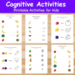 Atividade Cognitiva, Planilhas de Percepção, Macthing, Concentração, Atenção, Pré-escola, Jardim de Infância, Cores, Habilidades Visuais