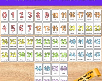 Number Flashcards 0-100 - Printable Montessori Math (PDF)