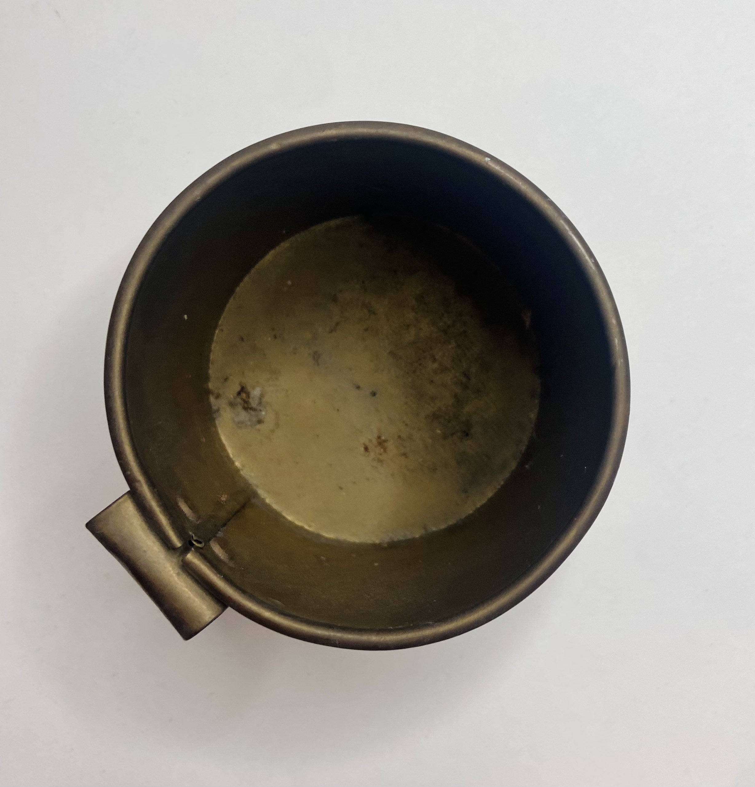 Antique Copper Military cup rustic primitive mug with rolled Etsy