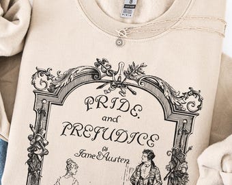 Pride and Prejudice Sweater Jane Austen Pemberley Light Academia Crewneck Shirt Literature Book Lovers, Bookish Reading Gift for Bibliophile