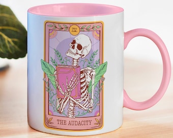 The Audacity Tarot Card Mug, Tarot Mug, Cottagecore Gift, Witchy Mug, Tarot Lover Mug, Tarot Decor, Tarot Gift, Goblincore Mug