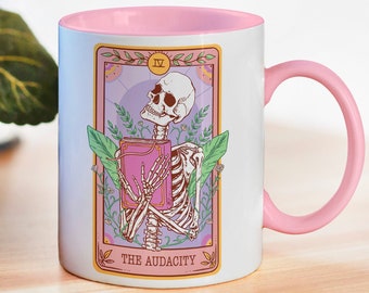 The Audacity Tarot Card Mug, Tarot Mug, Cottagecore Gift, Witchy Mug, Tarot Lover Mug, Tarot Decor, Tarot Gift, Goblincore Mug